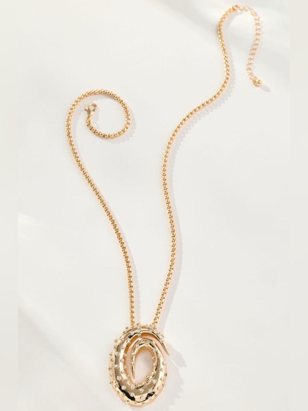 Anthropologie Glitz Swirl Pendant Necklace